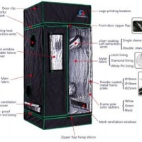 Orientrise Hydroponic Grow Tent Indoor 600d Mylar 40x40X120cm for Hydroponic Farming