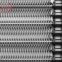 SUS 304 Stainless Steel Wire Mesh Plain Conveyor Belt for Eggs Biscuit Production