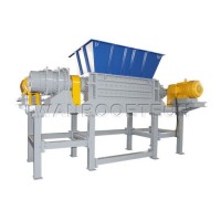 Double Shaft Waste Cardboard Paper Tire Rubber Metal Scrap Wood Lump Barrels Drums Pipe and Plastic