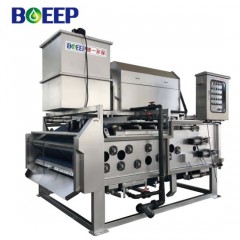 Domestic Wastewater Treatment Sludge Dewatering Featured Vacuum Belt Filter Press Filtration System图1