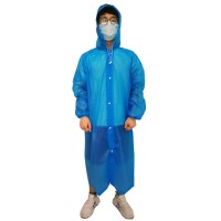 Yellow Blue PP PE/SMS/PP/PEVA Coating Nonwoven Disposable Isolation Gown Anti Virus