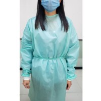 Ce FDA Certified Level 1 Safety Disposable White Isolation Clothes PP with Elastic Cuff