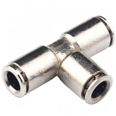 High Quality Tee Type Pneumatic Metal Fittings Brass 3 Way Copper Elbow Fitting图1