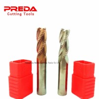 China Ferramentas CNC Solid/Tungsten Carbide Tisin Coating 4 Flutes Roughing End Mills