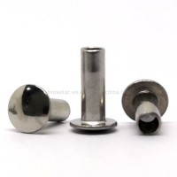 SS316 Ss 304 Flat Pan Head Half Hollow Semi Tubular Rivets