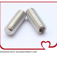 Stainless Steel 304 316 Hexagon Socket Set Screws with Flat Point DIN 913-1980