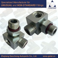 Customerized Hydraulicthree Way Tee Fittings with O-Ring Face Seal Orfs  Nut Washer O-Ring Nwo