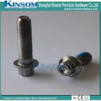 Special Stainless Steel 304 Knurled Six Lobe Flange Bolt with Blue Nylock Nylon Coating