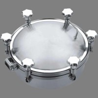 Stainless Steel Sanitary Outward Round Pressure Manway Cover for Tank (CD-mc2993)