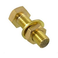 ISO4017 M10 DIN933 DIN931 Plain Alloy Copper Full Thread Brass Hex Head Bolt with Brass Nut