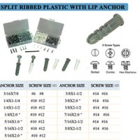 Plastic Anchor Wall Plug Ribbed Anchor Wall Anchor Screw Kit