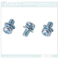 Pan Philps Machine Screw with Flat Split Two Washers Assemblies Custom Fastener