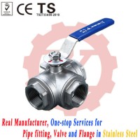 Fast Delivery 316 304 Stainless Steel 3-Way Ball Valve