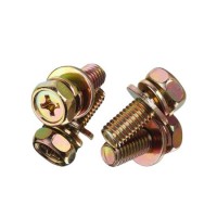 GB 9074.13 Hex Head Cross Recessed Screw with Flat Washer and Spring Washer