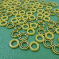 Light Yellow UHMW-PE Spring Energized Seals for Vermes Dispensing Valve