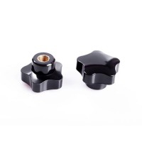 Male or Female Black Bakelite Plastic Five-Pointed Star Thread Knobs