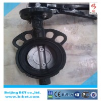 DK CAST IRON BODY WAFER TYPE PN 16 PN10 BUTTERFLY VALVE DIN STANDARD