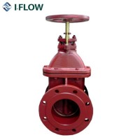 DIN F4 Pn16 DN80 Cast Iron Non Rising Stem Metal Seat Gate Valve