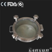 Tank Stainless Steel Pressure Vessel Manhole Cover with Sight Glass