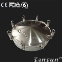 Stainless Steel Sanitary Tank Manhole Covers with Pressure