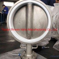 API 150lb Wcb Wafer Type Butterfly Valve with PTFE Seat