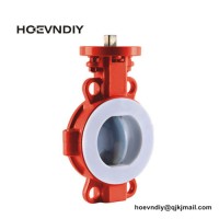 PTFE  PFA and FEP Lined Butterfly Valve