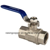 Nickel Plating Brass Ball Valve with Steel Handle