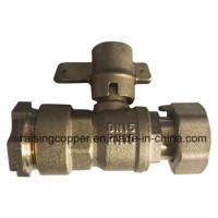 Brass Lockable Ball Valve Connect with PE Pipe and Water Meter