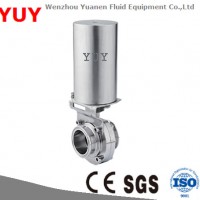 SUS304/SUS316L Dn15-Dn200 Sanitary Pneumatic Butterfly Valve