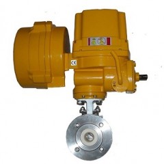 Electric Anti-Abrasive Ceramic Line V Port Ball Valve图1