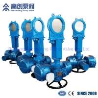 Electric Cast Iron Rising Stem Industrial Knife Gate Valve