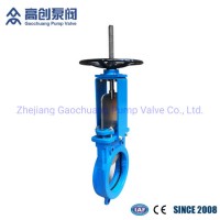 Cheap Handle Wheel Rising Stem Cast Iron Industrial Knife Gate Valve