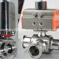 Stainless Steel Sanitary Pharmaceutical Brewing Pneumatic Valve (3 way ball valve butterfly valve)