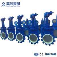 Ceramic Lined Gear Industrial Knife Gate Valve