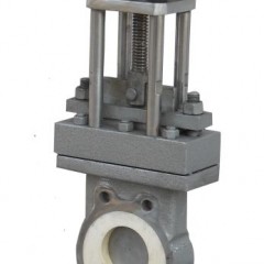 Ceramic Lined Knife Gate Valve with Handwheel图1