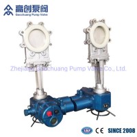 Electric Teflon Sleeves Lined Industrial Knife Gate Valve