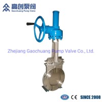 Bevel Gear Stainless Steel JIS Flange Industrial Knife Edge Gate Valve