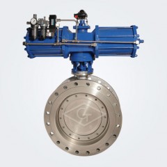 Pneumatic Stainless Steel Flange Butterfly Valve图1