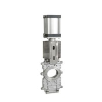 Double Action Pneumatic Knife Gate Valve with Metal Seated Seal