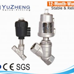 China Manufacture Wholesale High Performance Thread Pneumatic Inclined Angle Seat Valve图1