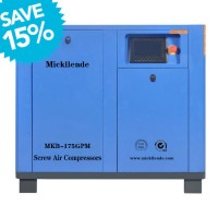 219 Hot Sale Mickllende Mkb-175gpm 175HP Rotary Screw Compressor with High Efficiency Airend