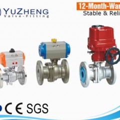 Industry Stainless Steel 2PC Flange Ball Valve with Pneumatic Actuator图1