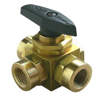 High Quality Casting Molding Brass 3 Port Fuel Ball Valve