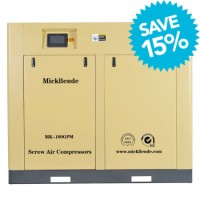 Mickllende Best Price 7 To13 Bar Electric Stationary Industrial Rotary Twin Screw Air Compressor Com