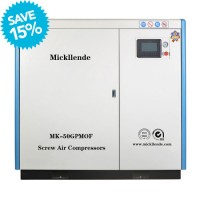 2019 Hot Sale Mickllende 150-224 Cfm 50 HP 37 Kw Variable Frequency Inverter Oil Free Screw Compress