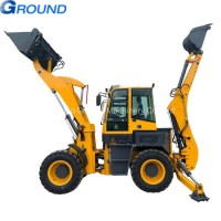 Popular High Quality   mini wheel loader tractor Backhoe Loader with auger bucket shovel for multipu