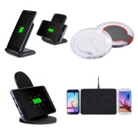 High-End Universal 2A Qi Double Coil Fast Wireless Charger for iPhone Xr Max 8 Plus Samsung S8 Edge