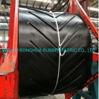 Ep/Tear Resistant/Wear Resistant Open Closed V Type Chevron Fabric Pattern Rubber Conveyor Belt