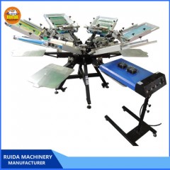 6 Colors 6 Station Heavy Duty Rotary Manual Printing Machine图1