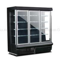 Hot Muti Glass Door Refrigerator with Morden Black Color for Shop